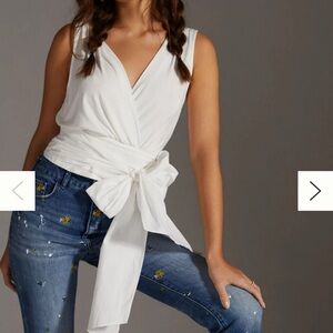 White Wrap Top - Size 2X